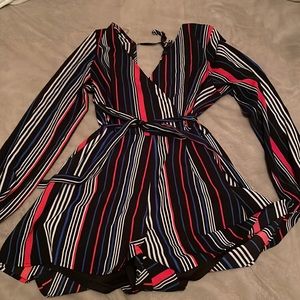 Trixxi black pink and blue romper